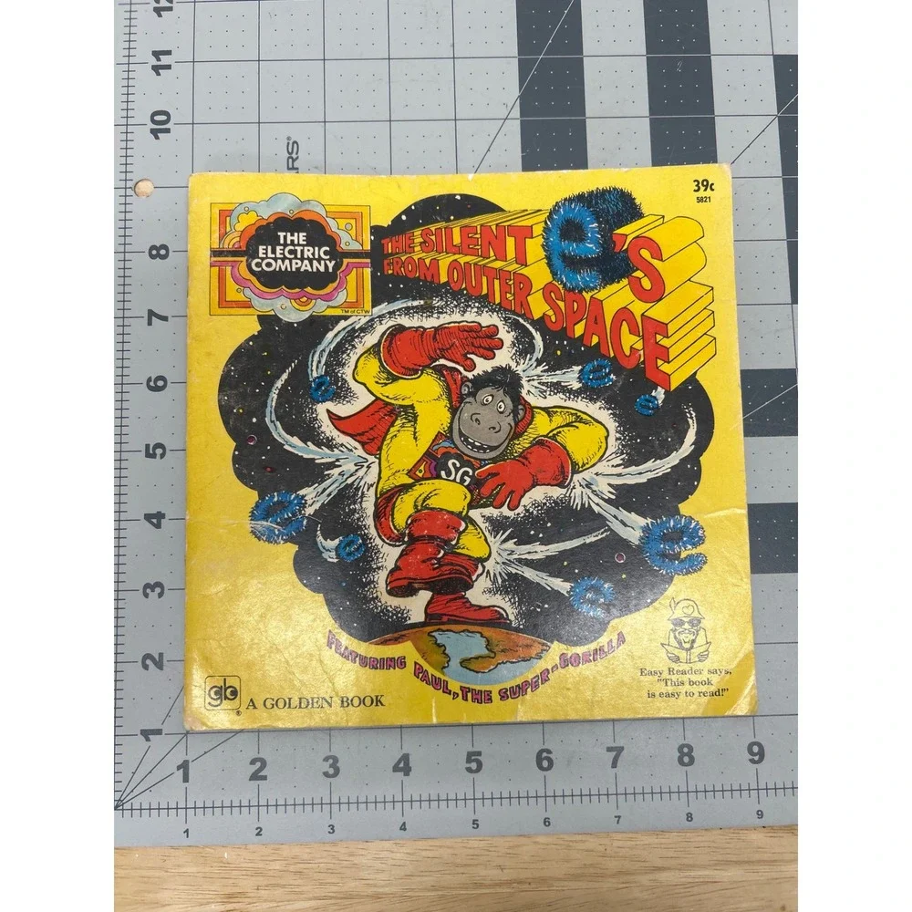 Vtg Golden Book The Electric Company Silent Es Book Sesame Street Pin Lenticular